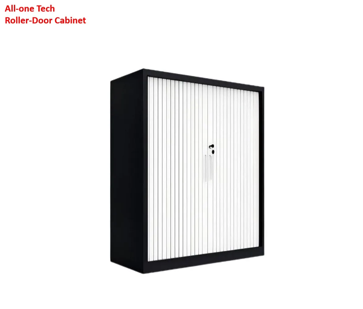Shelf Cupboard Luxury Metal File Storage Cabinet Roller Tambour Door Shutter Steel Use for Apartments Modern for Home Key Lock