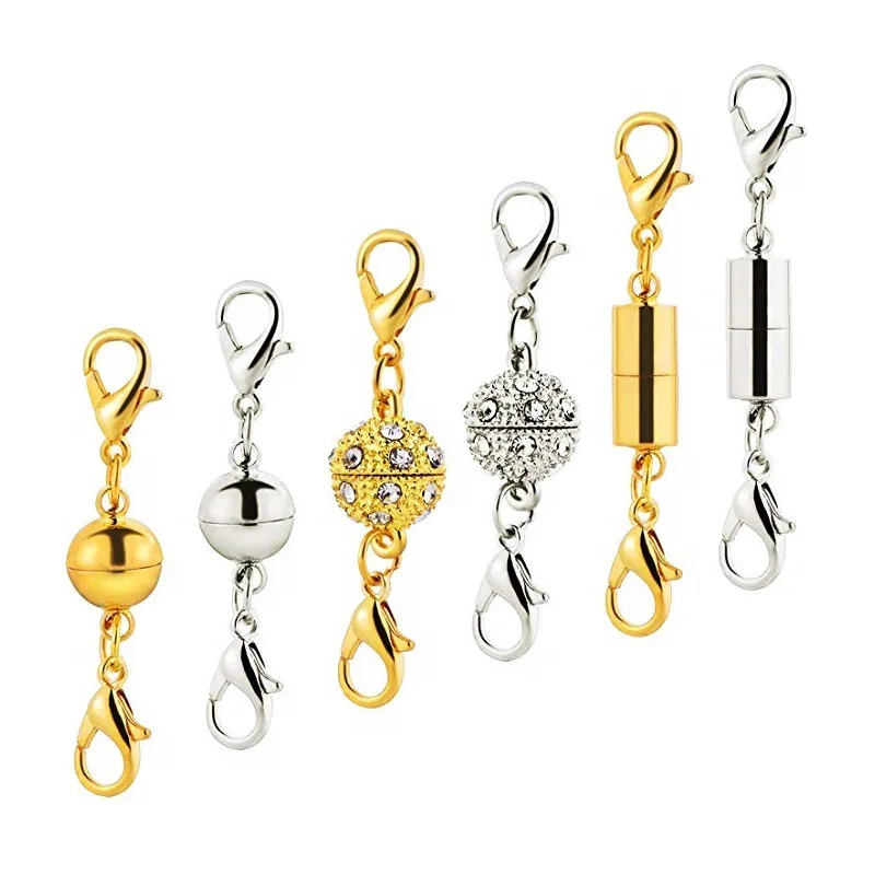 12 шт. в упаковке, модная женская блокировки магнитные ювелирные изделия ожерелья застежка для изготовления ювелирных изделий застежка Разъемы