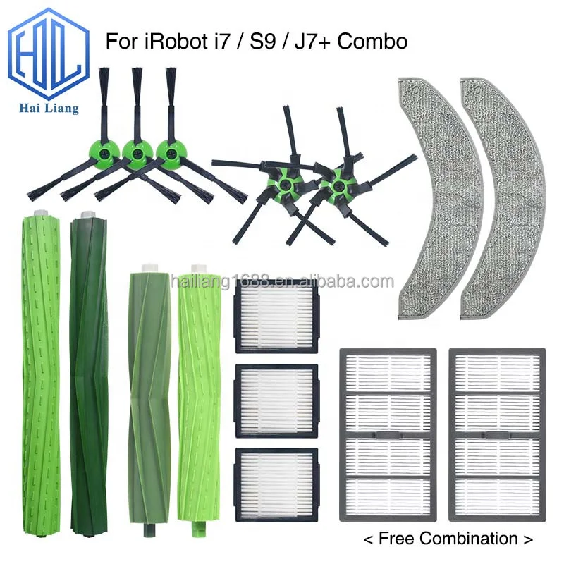 Main Side Brush Mop Cloth HEPA Filter Replacement  for Irobots Roombas Combo J7 + i7 S9  J5 Robot Vacuum Cleaner Accessories