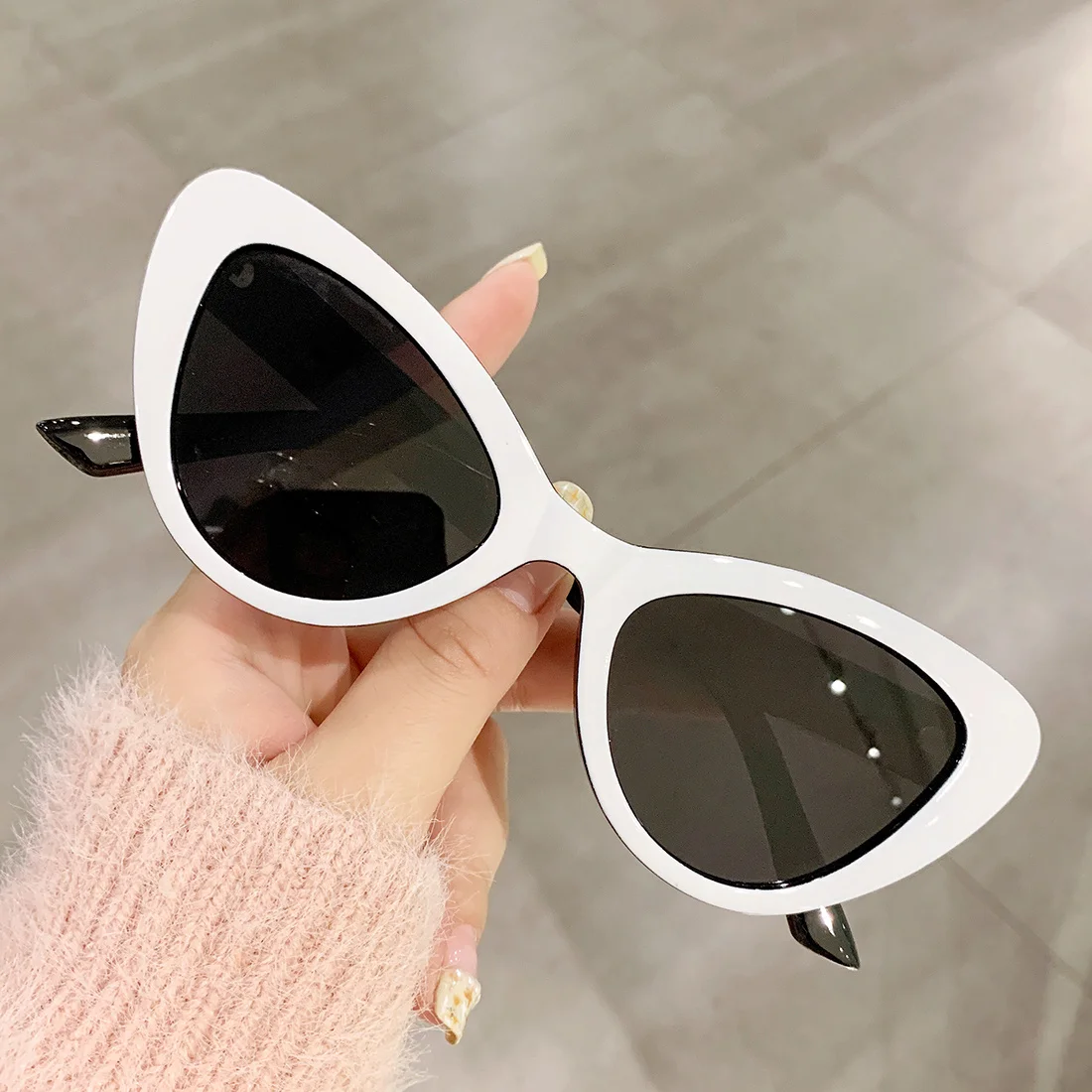 Новинка роскошные солнцезащитные очки «кошачий глаз» Для женщин 5122 Винтажные Солнцезащитные с индивидуальным логотипом оптовая продажа женские в стиле ретро