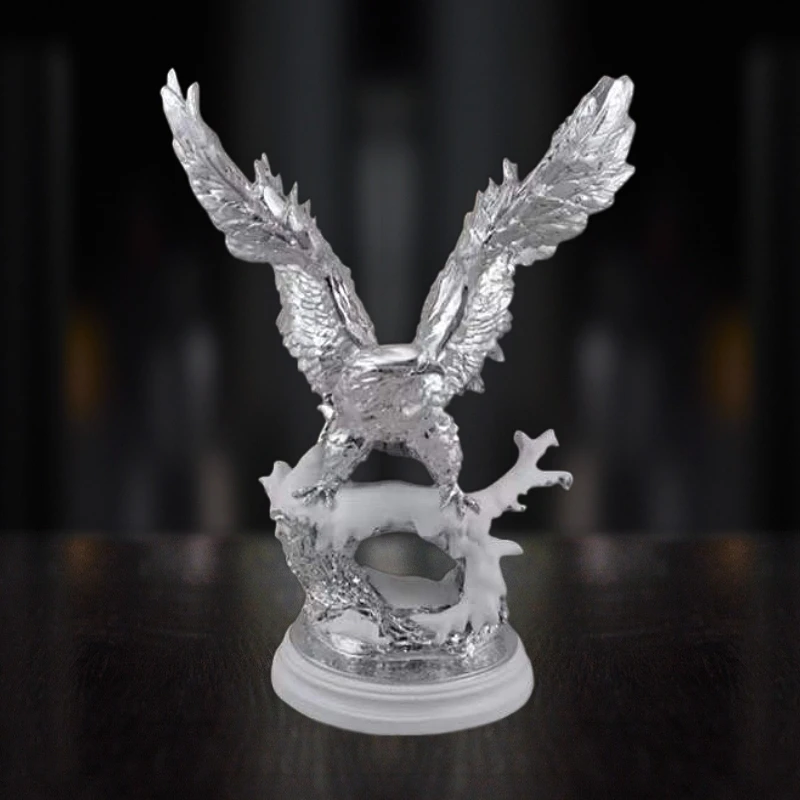 china figure hotel desk office home decor eagle sculpture ornaments resin statue golden falcon
