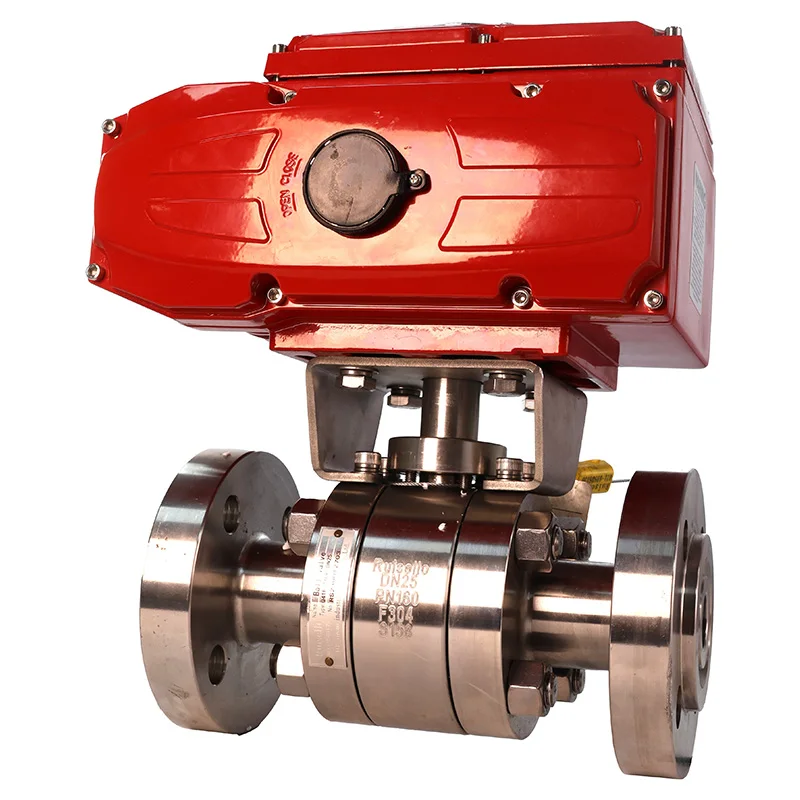 High Temperature Regulating Type 2 Way Stainless Steel Pneumatic Actuator/ High Pressure Forged Ball Valve