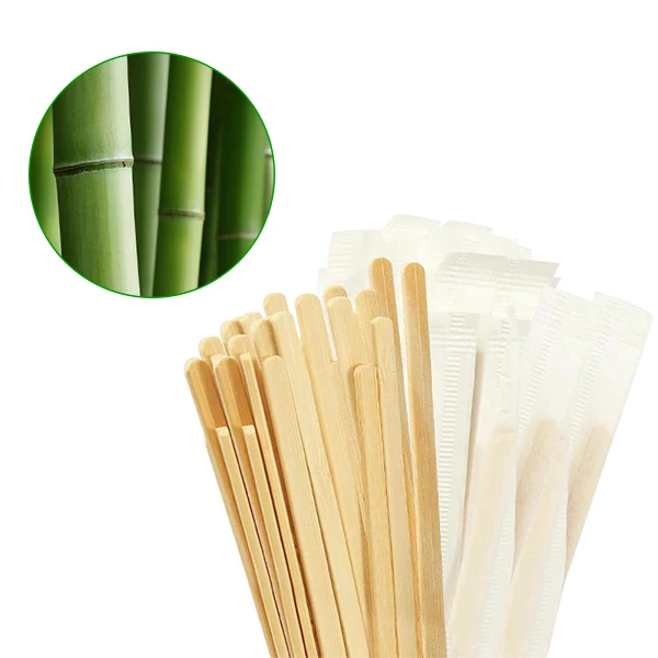 Individually Paper Wrapped bamboo wooden coffee stirrer sticks