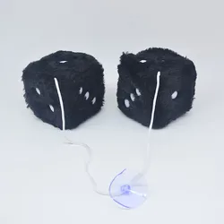 Wholesale Custom Car Hanging Plush Fuzzy Dice Plush Pendant Soft Plush Dice Toys Stuffed Dice Plush Toys