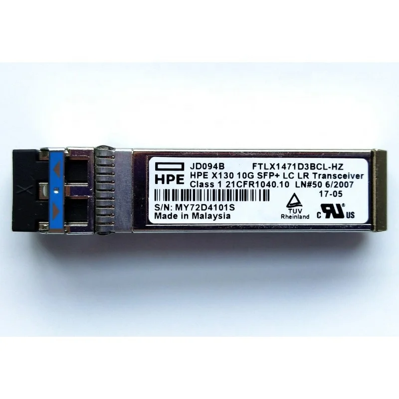 HPE X130 10G SFP + LC LR 10Km 1310Nm HPE оптический модуль приемопередатчика HPE JD094B