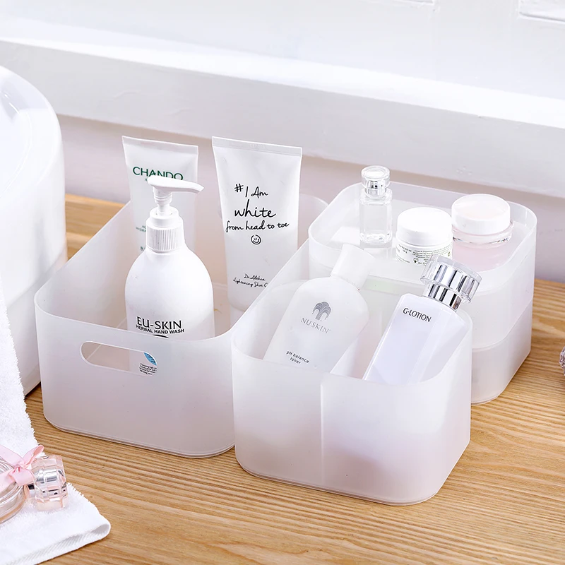 Plastic 4 Sets Makeup container Customized Household Item Table Desktop Cosmetic Jewelry Plastic Storage Box