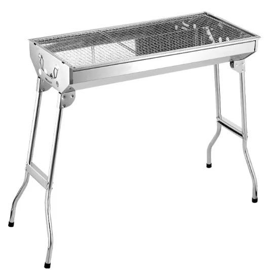 Household grill Home large Stainless Steel Grill Camping Barbecue Stove Outdoor Folding portable grill