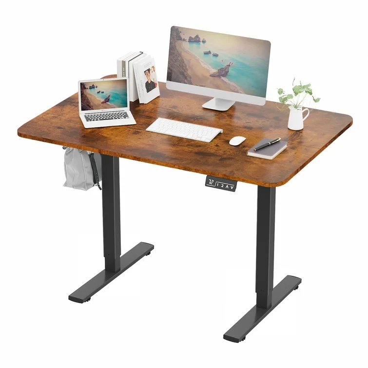Direct Sales Modern Style Adjustable Height Wooden Office Furniture Set Includes Desk Top and PC Computer for Villas