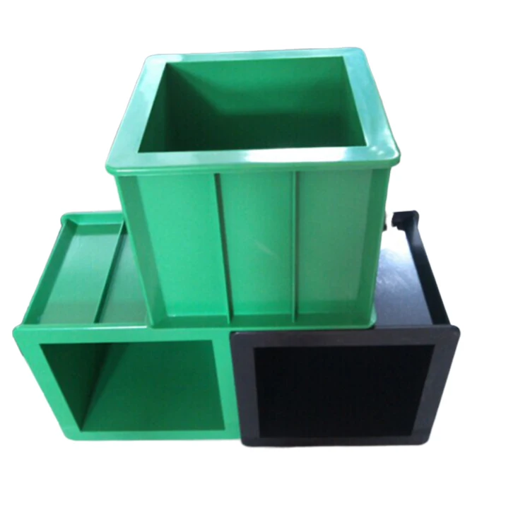 Зелено-черный бетон 150 кубическая форма пластиковая бетонная испытательная форма