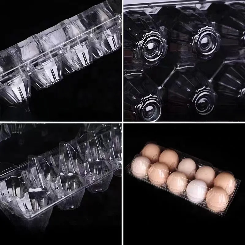 Hot Sale Portable egg container Disposable PET Plastic egg tray Thickened Transparent  for Egg Picking