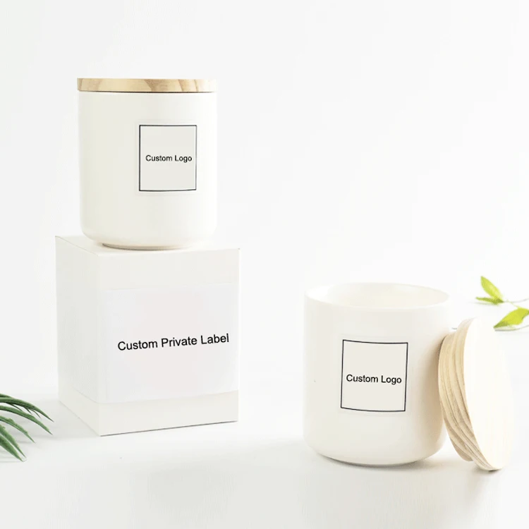 Hot Sell High Quality Show Pieces Home Decoration Glass Ceramic Jar Scented Candle