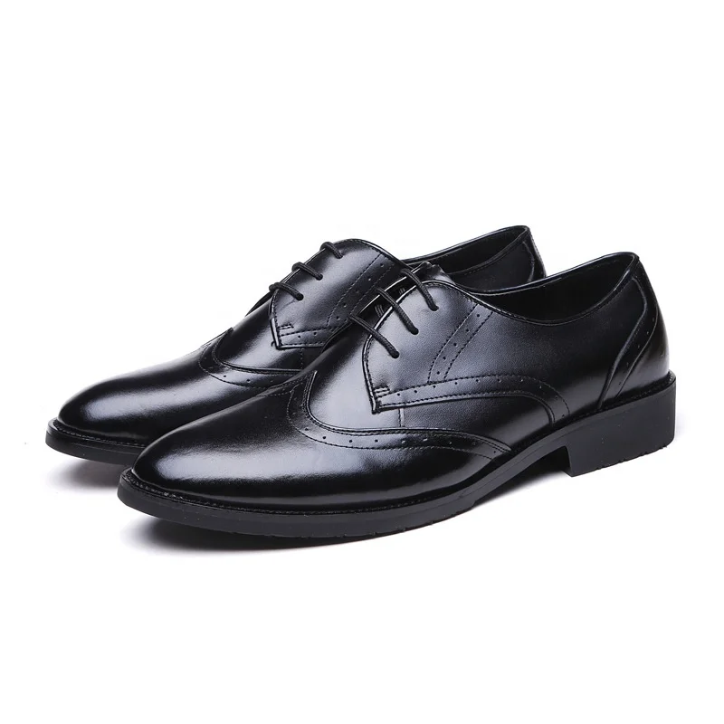 Genuine Cow Leather Men Black Anti-Slip hotel staff bank staff professional Manager Shoes