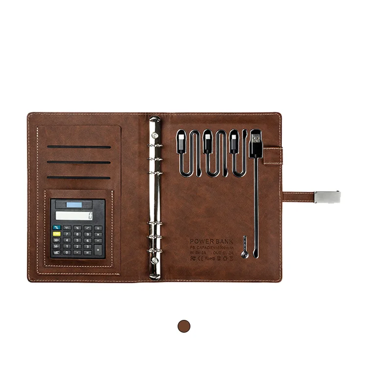 Custom Business Power Bank Diary Notebook Planner Calculator Office Powerbank with Logo
