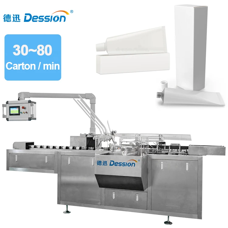 In Stock Automatic Cosmetic Ointment Tube Box Packing Machine Toothpaste Tube Box Cartoning Machine