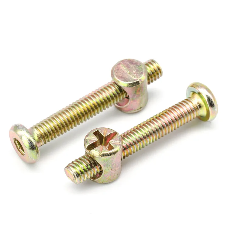Zinc Plated Hexagonal Socket Flat Head Furniture Fitting Screw M6 Furniture Screws Connecting Bolts with Barrel Nuts