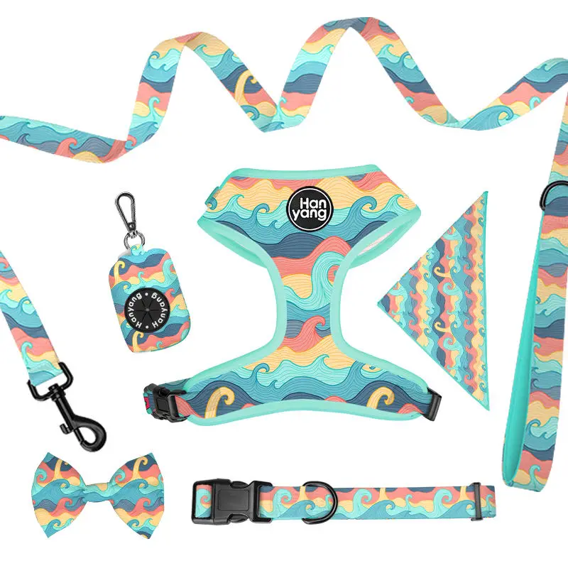 Hanyang OEM  Factory Wholesale Low Moq Custom Logo Harnesses For Dogs Harness And Leash Set Dog Harness