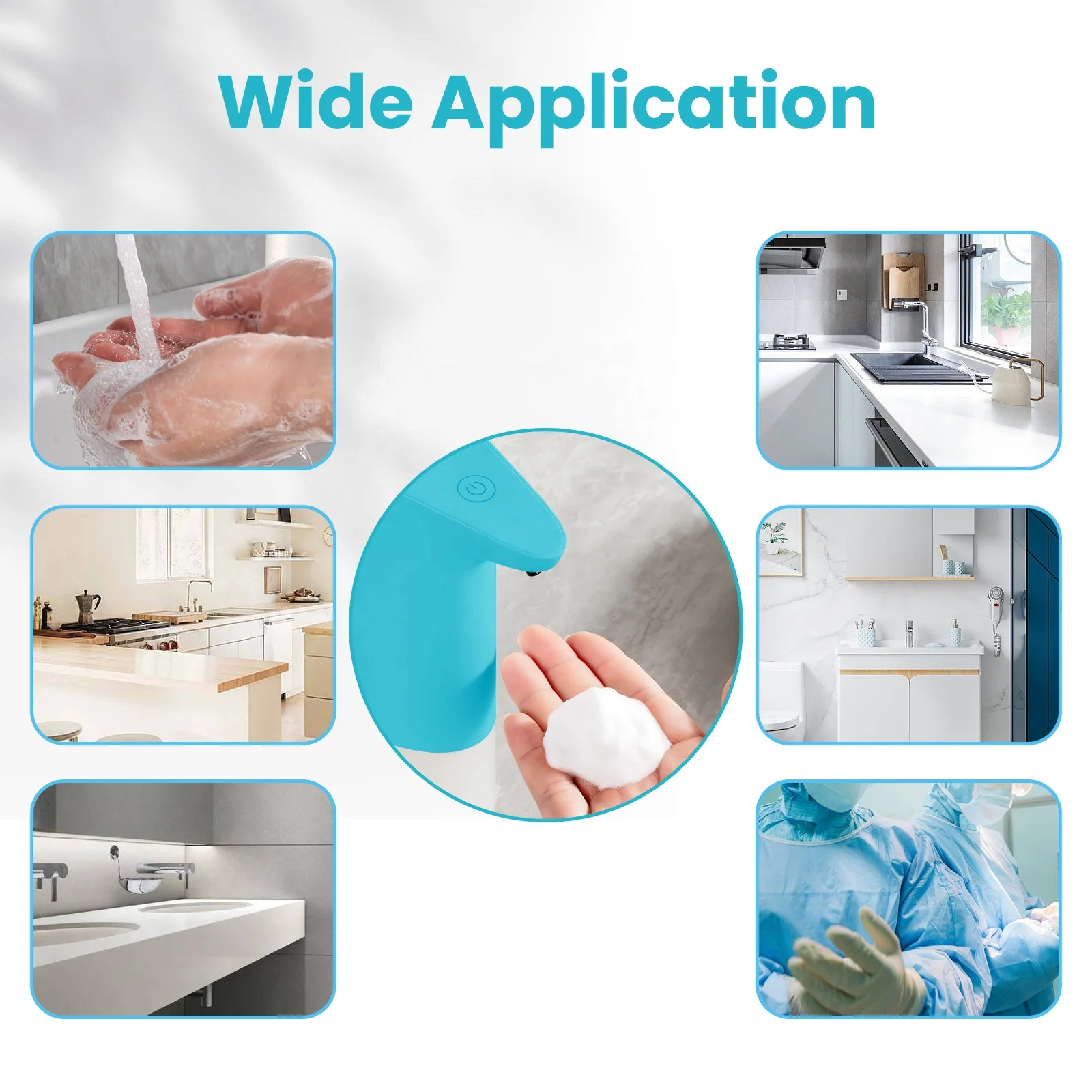 Eco Friendly ABS Touchless Sensor Foaming Soap Dispenser Modern Home and Hotel Automatic Hand Soap Dispenser