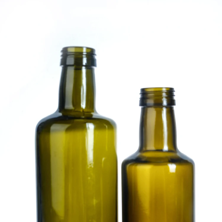 custom premium empty small dark green food glass bottles 250ml 500ml 750 ml 1000ml for Extra Virgin Olive Oil