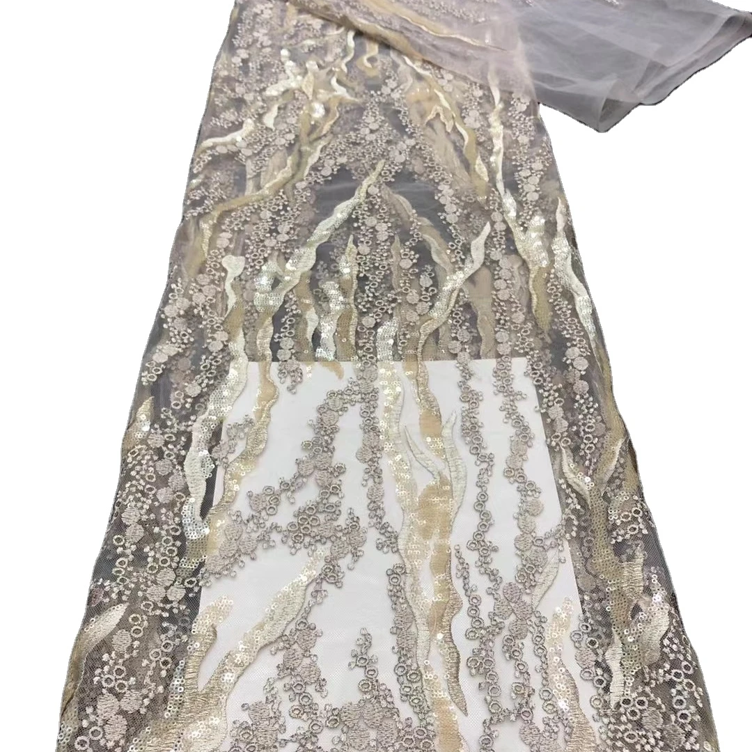 New button Coral sequin cloth 3mm irregular shape wedding dress dress fabric sequin mesh embroidery tablecloth