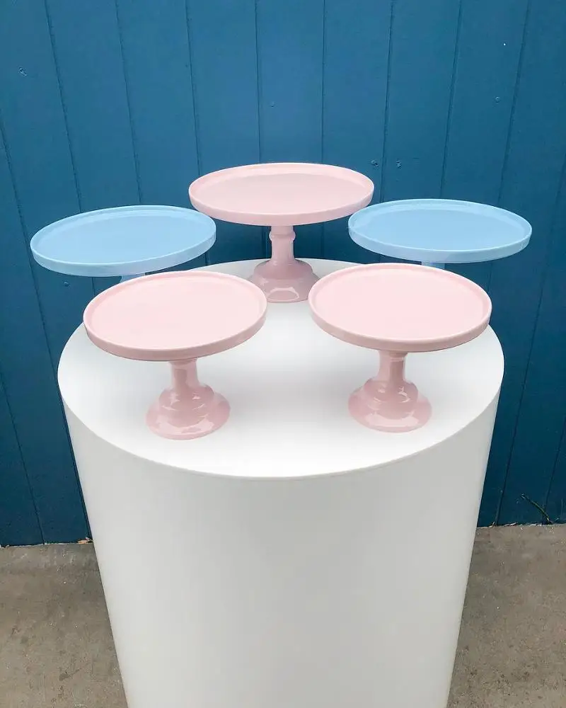 A&C Wholesale Wedding Display Stand Pedestal Rose Gold Acrylic Cylinder Plinths For Wedding Party