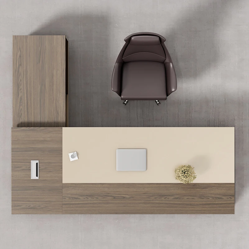 Высококачественный итальянский Роскошный Мраморный уникальный конический L-образный деревянный главный босс офисный стол