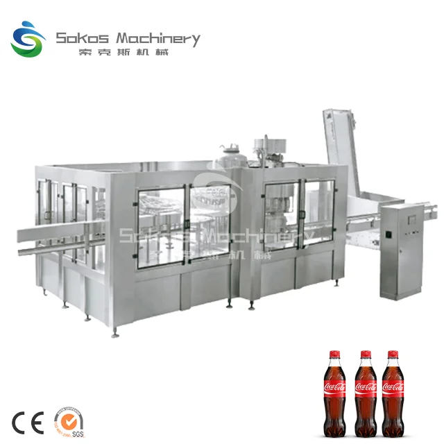 Fully Automatic 3 in 1 Plastic Bottle Carbonated Drinks Filling Machine