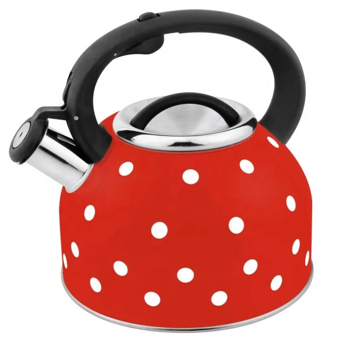 cute coating stainless steel whistling kettle whistle ready for