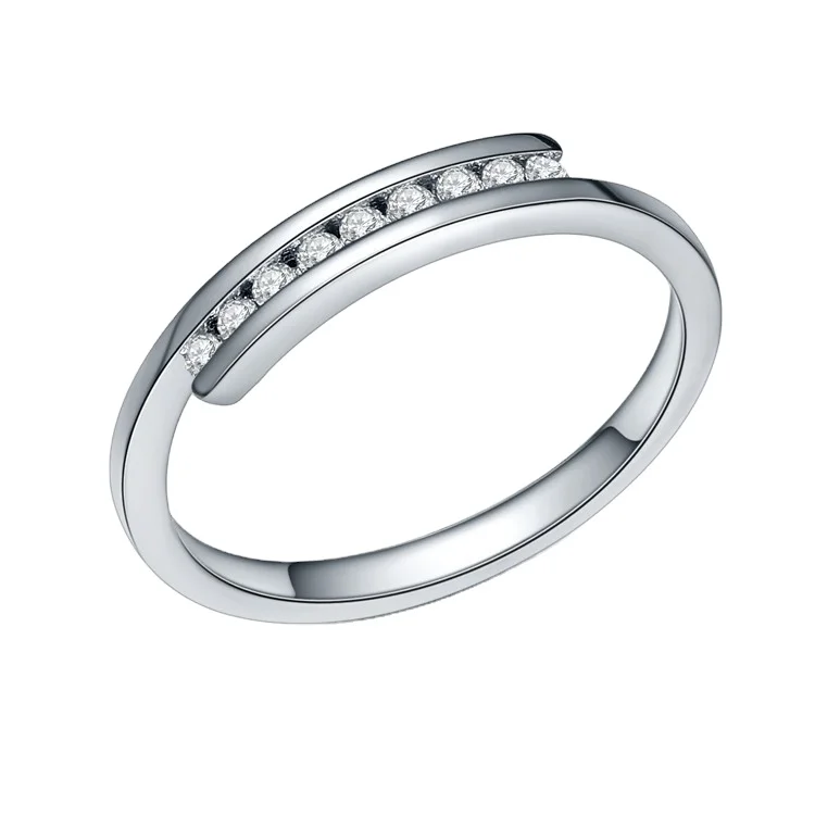 Paved CZ Stack 925 Sterling Silver Stackable Ring
