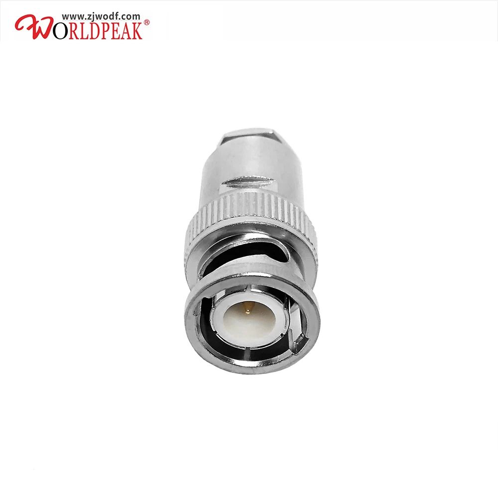 Factory price rf clamp BNC-j3 rf connector Brass cable coaxial connector BNC male for RG58 LMR195 LMR200 RG142 RG303 RG223 cable