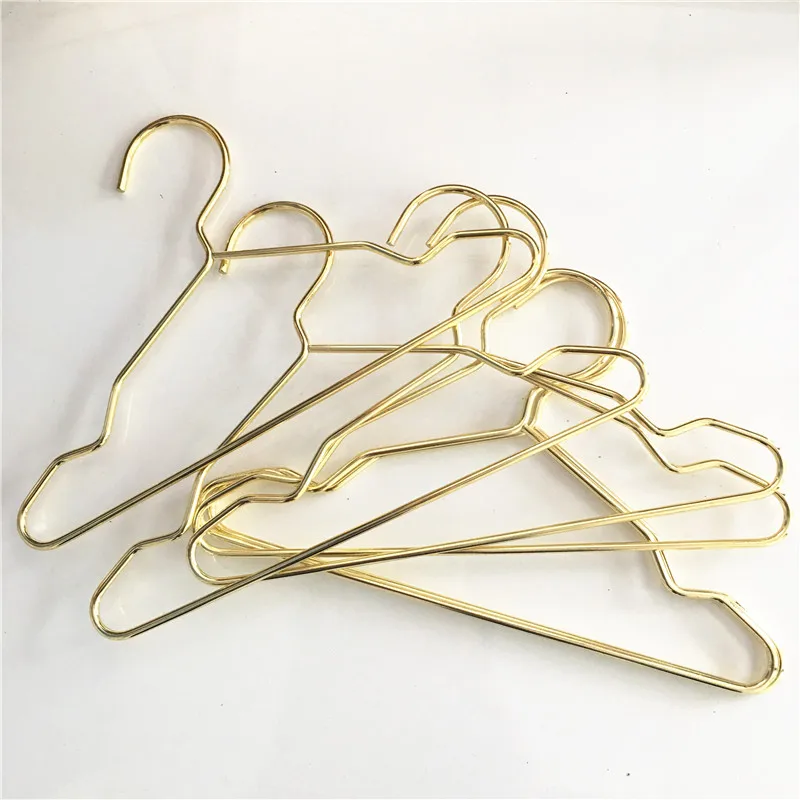 15CM Wholesale Custom sturdy Metal scarf Hanger Dog Cloth Hanger Cat Mini Gold Pet Clothes Hanger