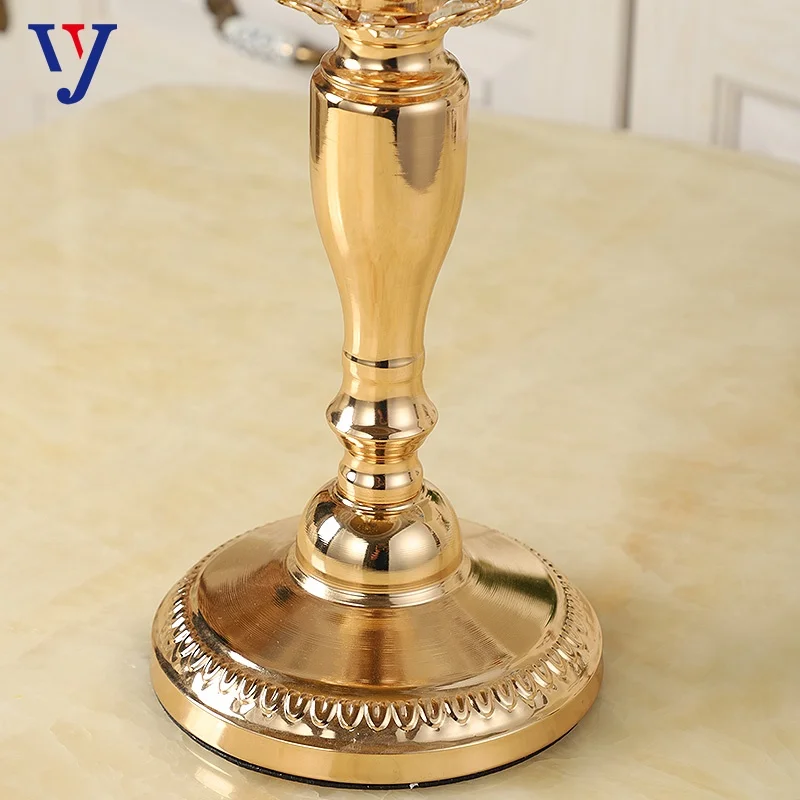 Quality and quantity assured  tall gold wedding centerpieces crystal candle holders