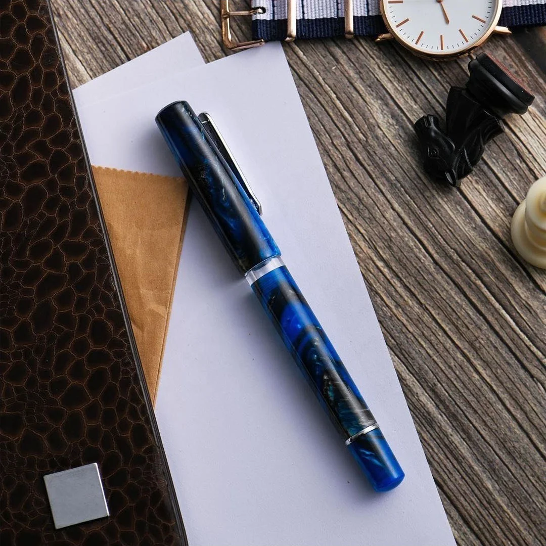 MoonMan Ti200 Titanium Alloy Fountain Pen 14K Gold Pen Hidden nib Adult Student Metal Fountain Pen Made in China