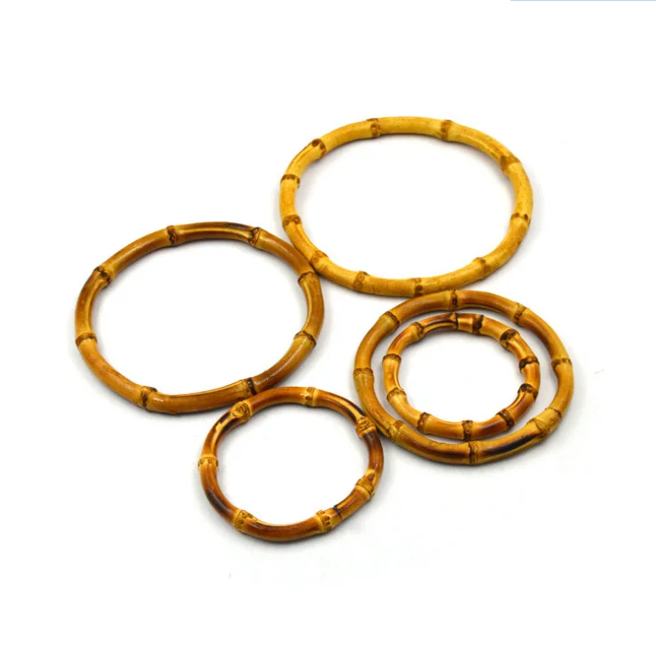 Wholesale Nature bamboo hoops craft for bamboo circle handbag decoration