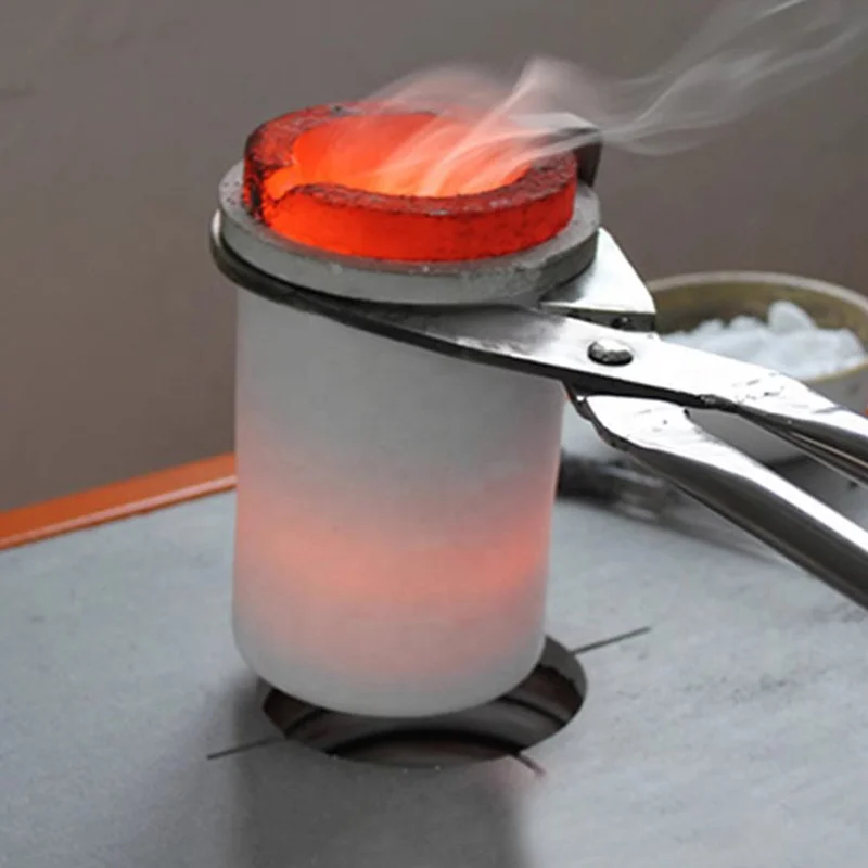 High purity graphite crucible with quartz jacket for medium and high frequency induction furnace melting gold, silver, and other
