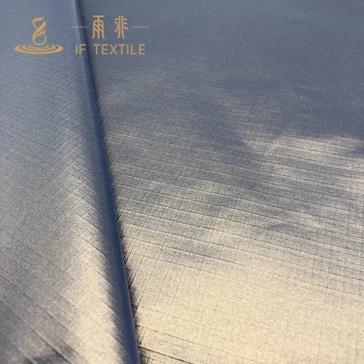 
children kid colorful outdoor waterproof ripstop design PU shiny membrane polyurethane laminate fabric 