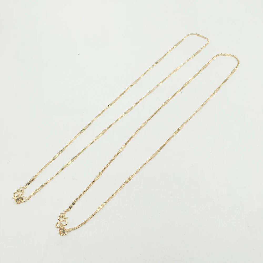 fashion LINK choker necklace chain for ladies , 45 cm , made of brass with 18k gold plating