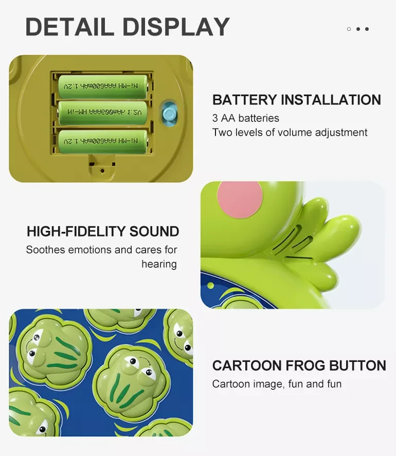 Electric Musical Hammer Whack Frog Play Machine Piano Keyboard Early Educational Beat Toys