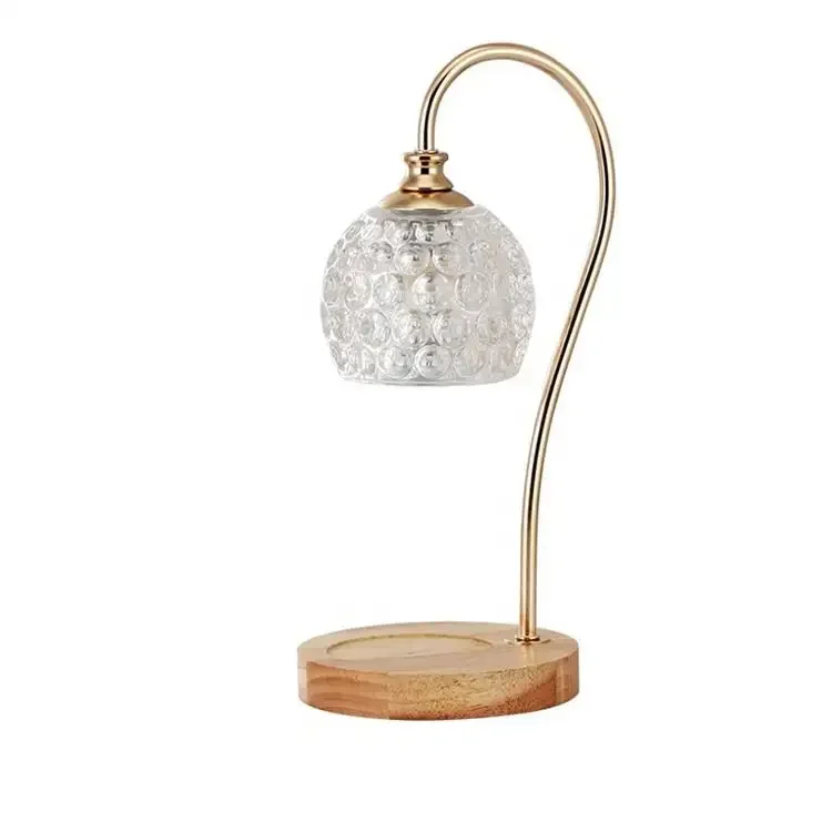 2024 New candle heating lamp with timer adjustable candle heating lamp Bedroom bedside lamp