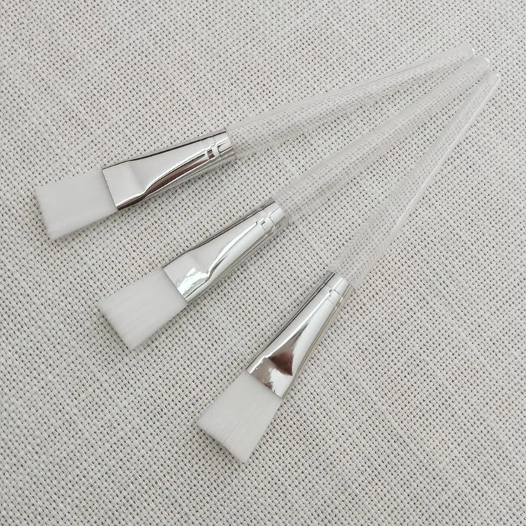  Hot Sale Cheap Plastic Transparent Hollow Handle Nylon Hair Makeup Brush Cosmetic Tools Facial