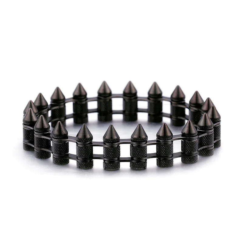 Аксессуары в стиле панк-рок браслет из титановой стали для мужчин и женщин оптовая продажа