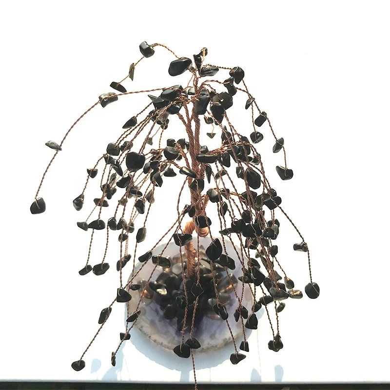 7 Chakra Healing Crystal Tree Wire Quartz Crystals Gemstone Money Tree Feng Shui Figurine Home Decoration