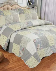 Stock Printed Ultrasonic Microfiber Quilt Bedding Set