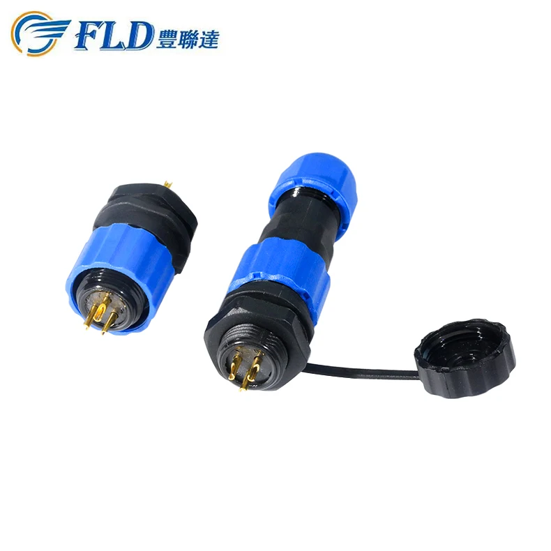 Plastic SD-3 Waterproof power Plug socket, 3 pin circular IP67 waterproof connector