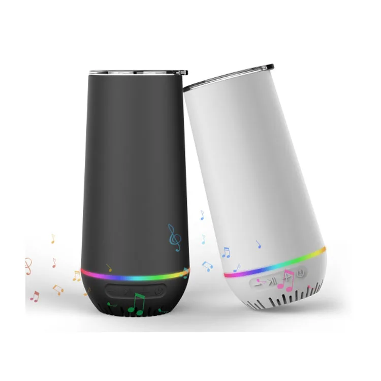 12 OZ Double Wall Vacuum Insulated Stainless Steel Can Cooler with speaker music beer can