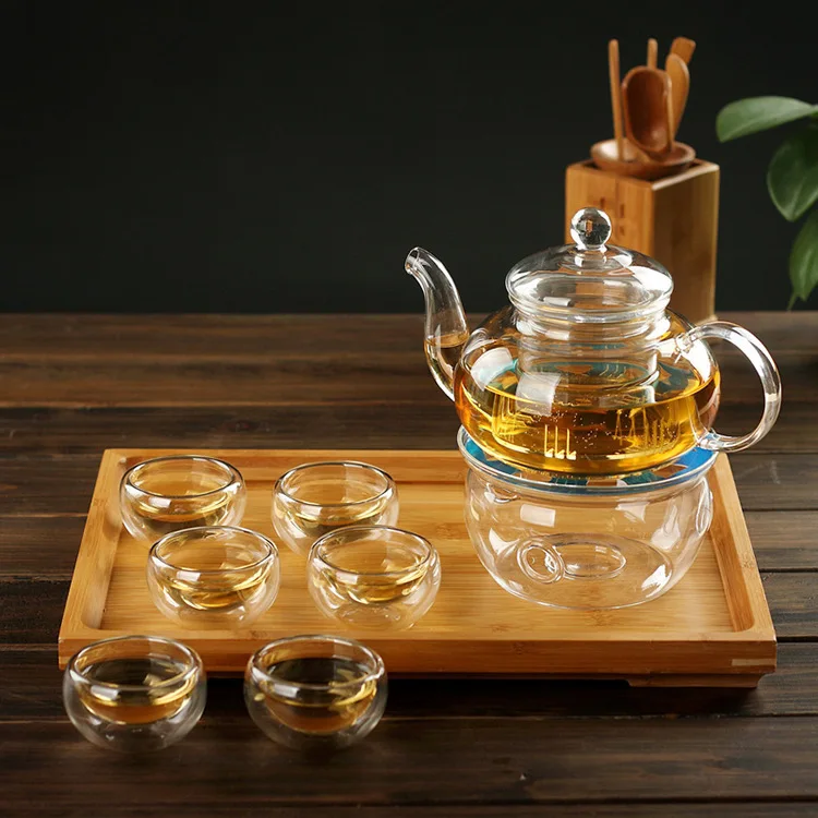 
6pcs set 50ml Double Wall Glass Cup Small Cups for drinking tea 
