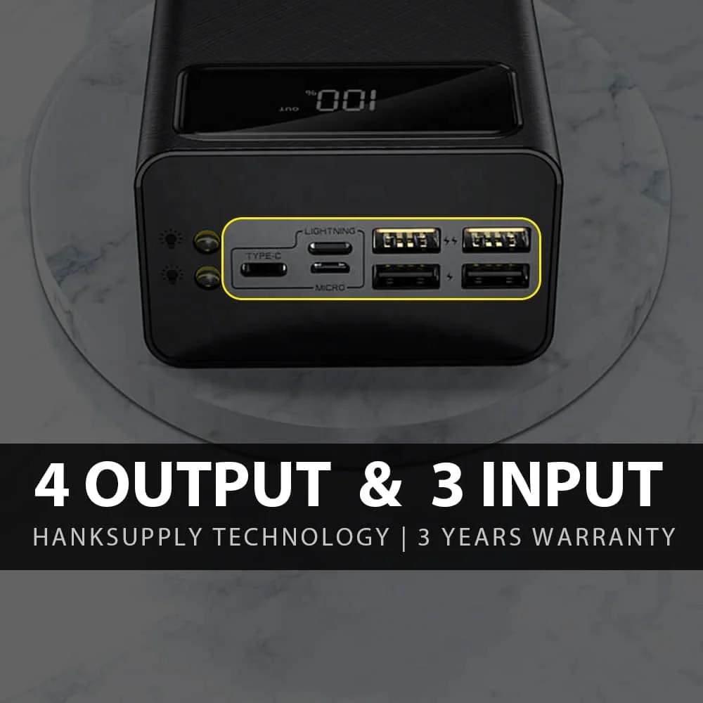 
Wholesale Factory Price Large Capacity 50000 mAh Power Bank 50000 50000mAh Powerbank Four USB Output High Capacity Powerbanks 