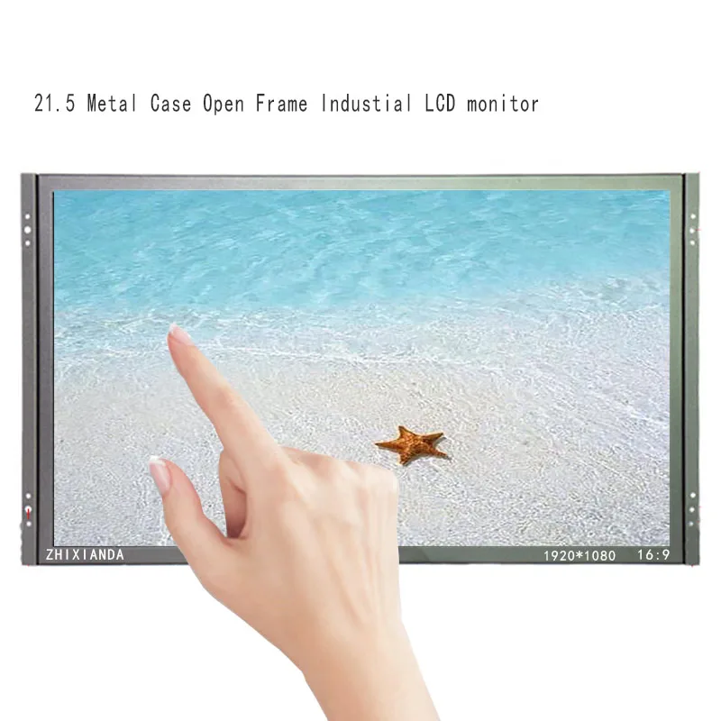 ZHIXIANDA High Quality Touch Screen Open Frame  Monitor 10.1 11.6  13.3  17.3  19.1  21.5 Inch Industrial Display LCD Monitor