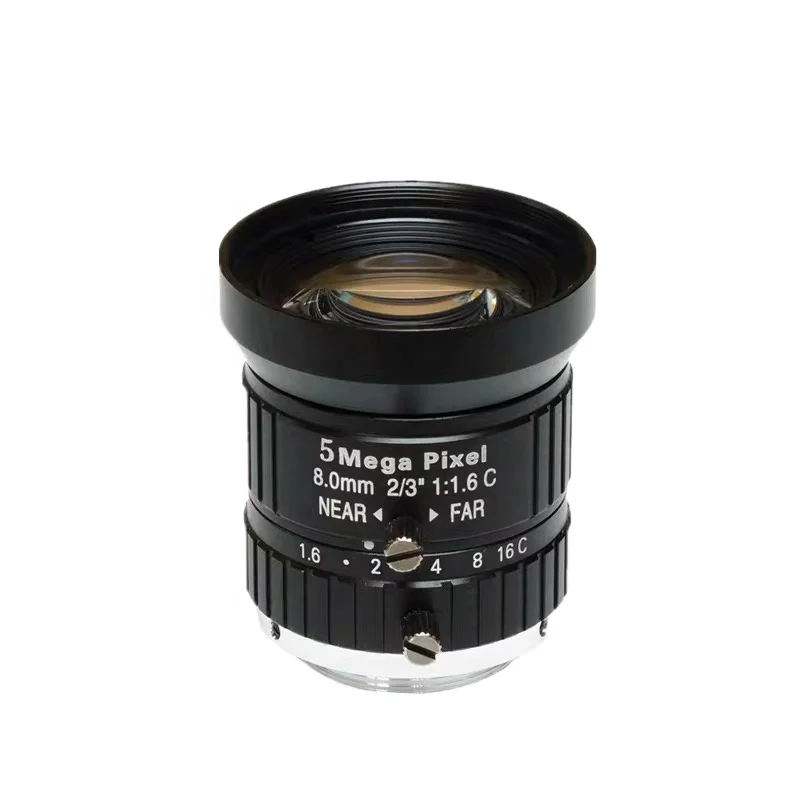 CW высококачественный промышленный объектив 8 мм 5MP C Mount CCTV Lens