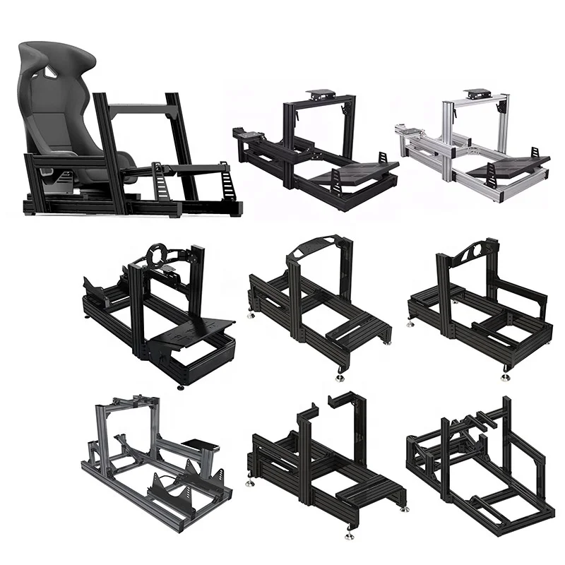 OEM 4040 8040 kit black aluminium extrusion profile frames racing sim car cockpit simulator Sim Racing chassis S-Dream