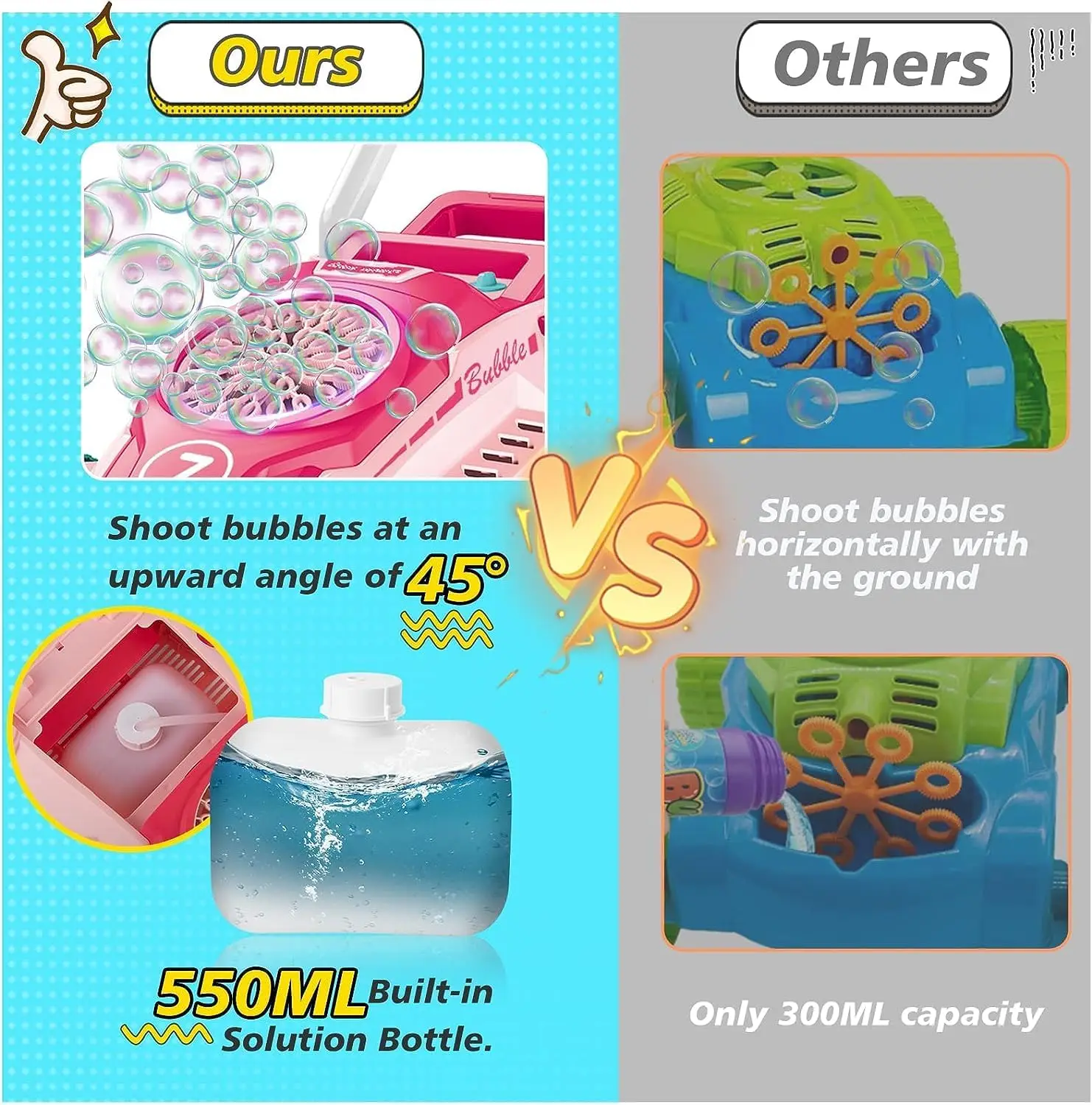 Bubble Lawn Mower Machine Bubble Gun for Toddlers Automatic Summer Outdoor Toys for Kids